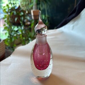 Elegant Pink Glass Art Sculpture